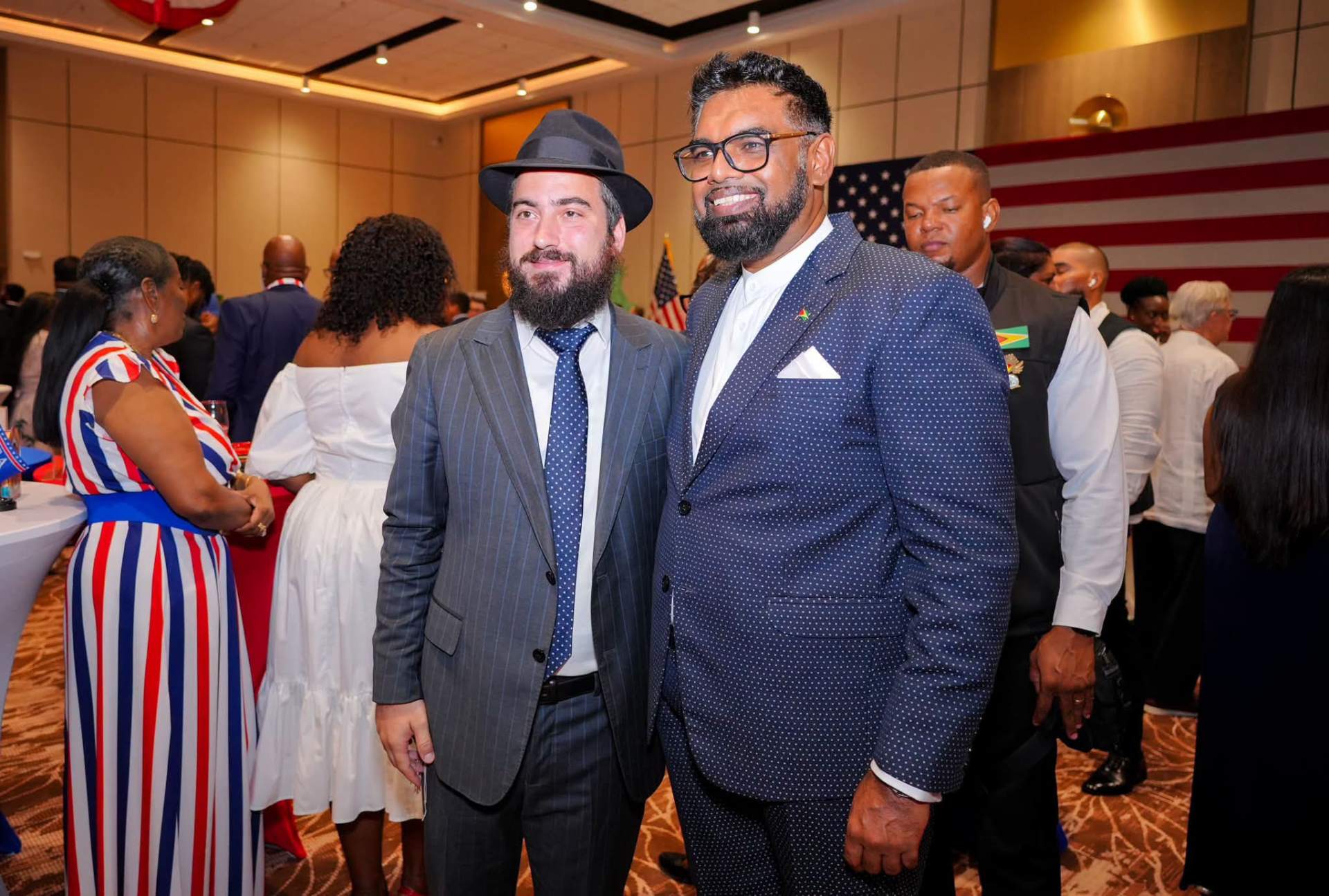 With the President of Guyana