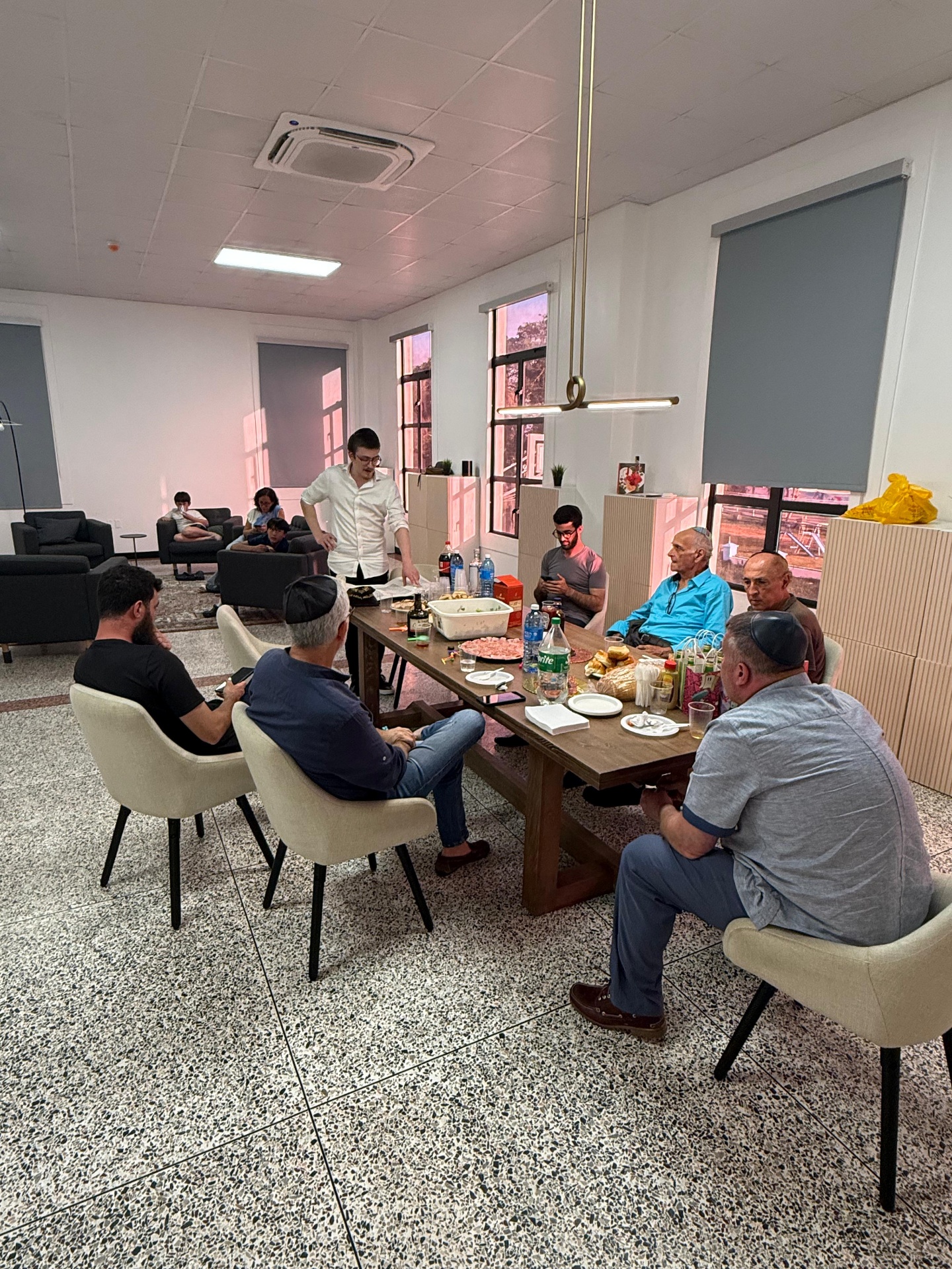 Community gathering around the table